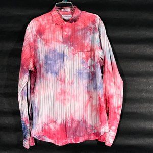 Burberry Custom Shirt Tie Dye Size 17.5 Striped
